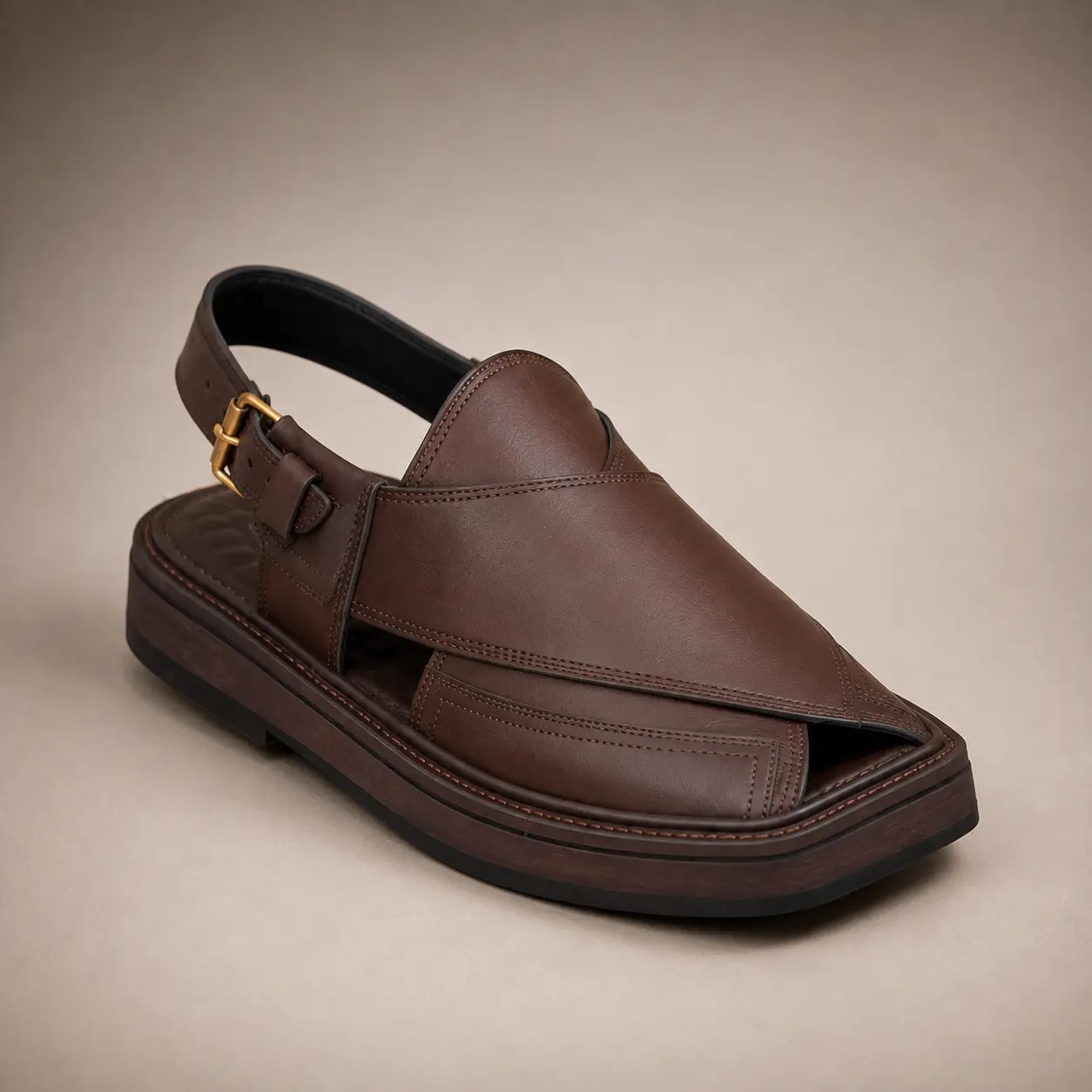Brown Kaptaan Peshawari Chappal