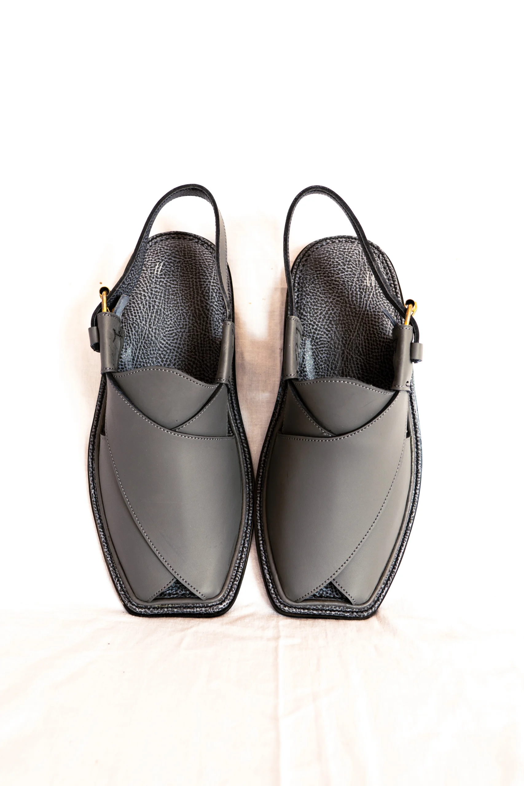 Charcoal Black Zalmi Chappal – Handmade Leather - Image 4