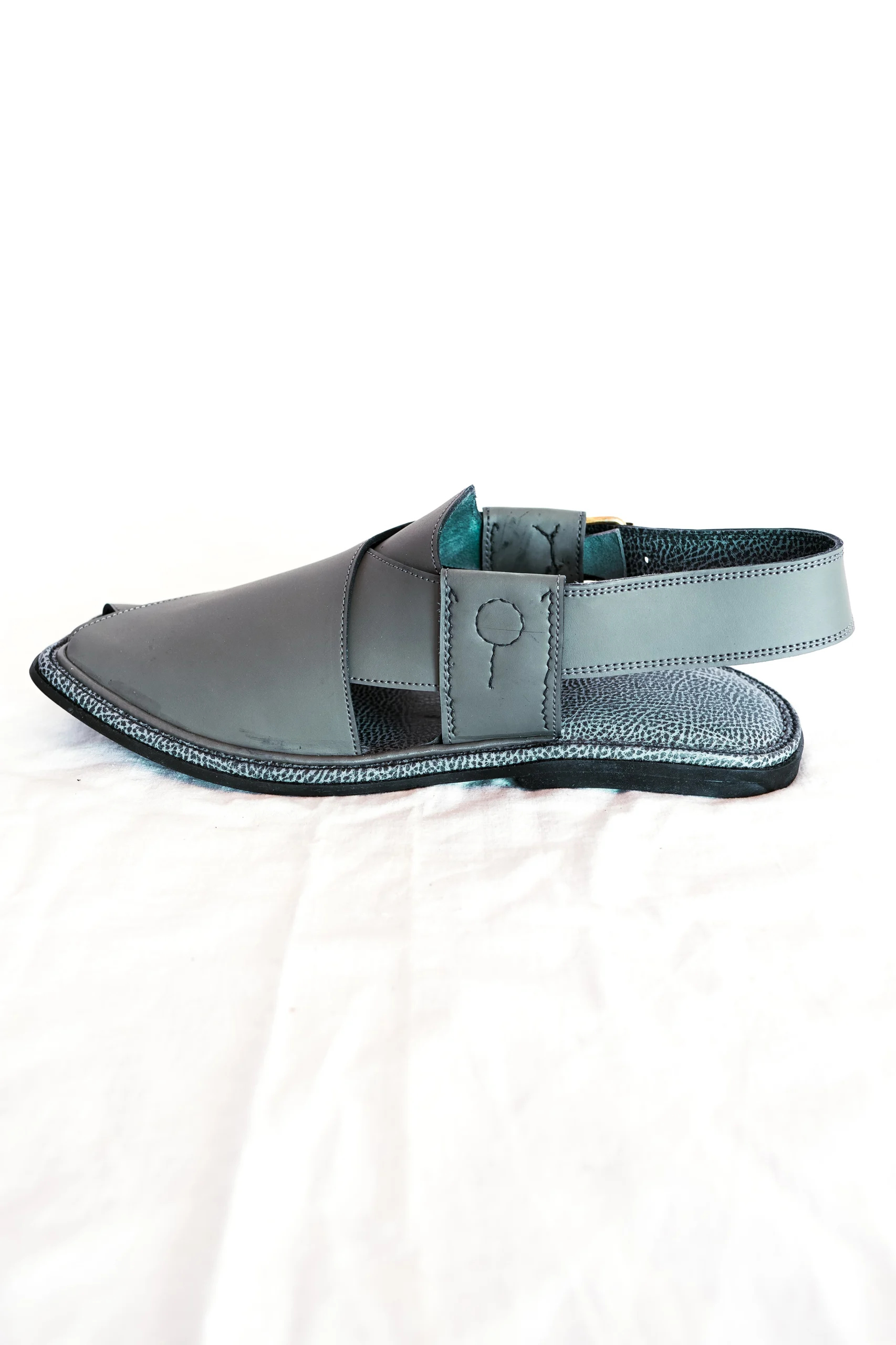 Charcoal Black Zalmi Chappal – Handmade Leather - Image 5